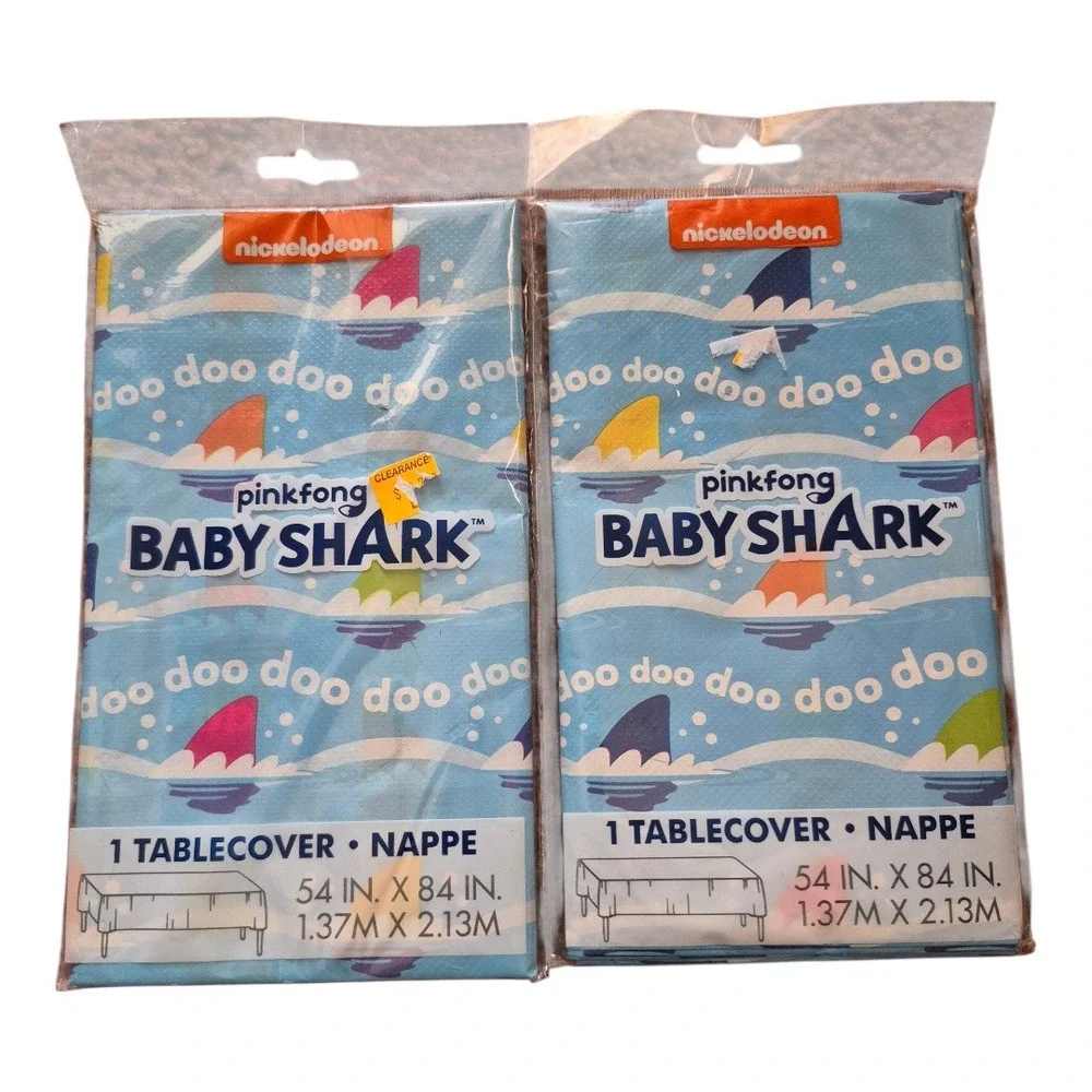 Baby Shark Party Decorations Lot of 9 Bundle Banner Table‎ Cover Hanging Decor